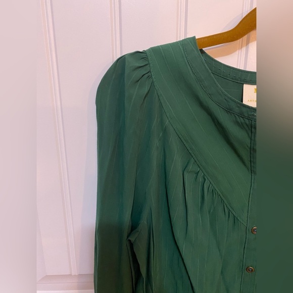 Maeve by Anthropologie Emerald Green blouse - Picture 7 of 8